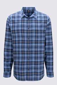 Macpac Men's Campfire Long Sleeve Shirt, Blue Plaid, hi-res