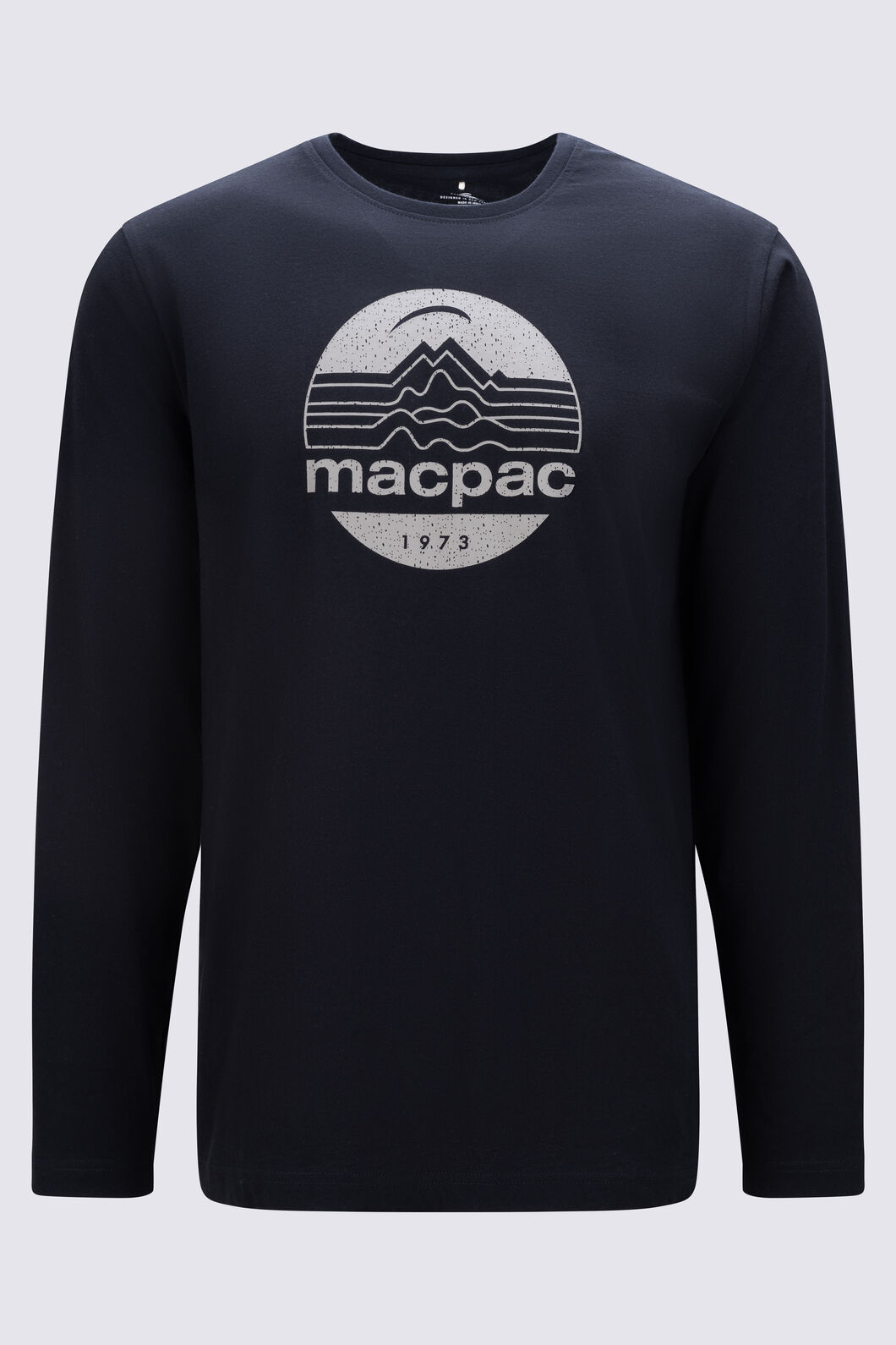 Macpac Men's Retro Graphic Long Sleeve T-Shirt, Black, hi-res