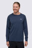 Macpac Men's Limitless Repreve&reg;  Long Sleeve T-Shirt, Navy, hi-res