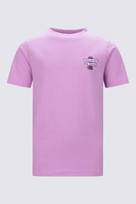 Macpac Kids' Cameron Hut Fairtrade Organic Cotton Short Sleeve T-Shirt, Orchid, hi-res