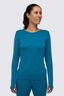Macpac Women's 220 Merino Long Sleeve Top, Ocean Depths, hi-res