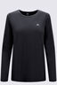 Macpac Women's brrr&deg; Long Sleeve T-Shirt, BLACK MARLE, hi-res