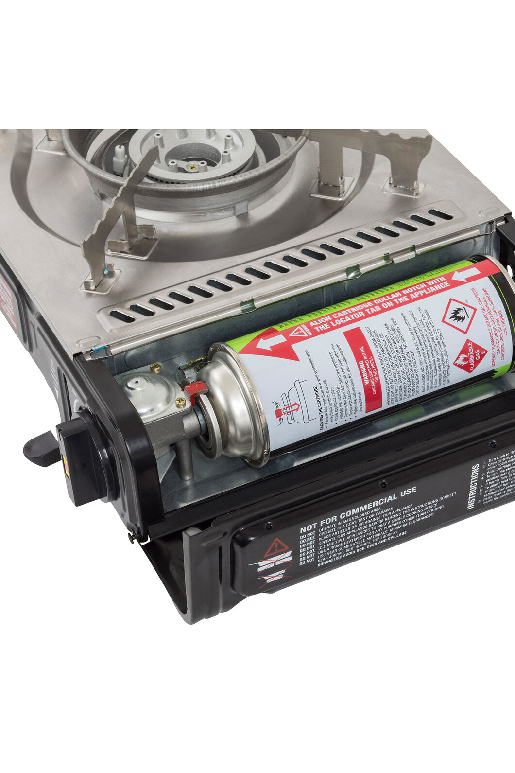 Gasmate Travelmate II SS Twin Butane Stove with Hotplate | Macpac