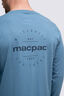 Macpac Men's Stamp Fairtrade Organic Long Sleeve T-Shirt, Captains Blue, hi-res