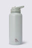 Macpac Insulated Wide Mouth Bottle with Straw Lid &mdash; 1L, Sage Green, hi-res