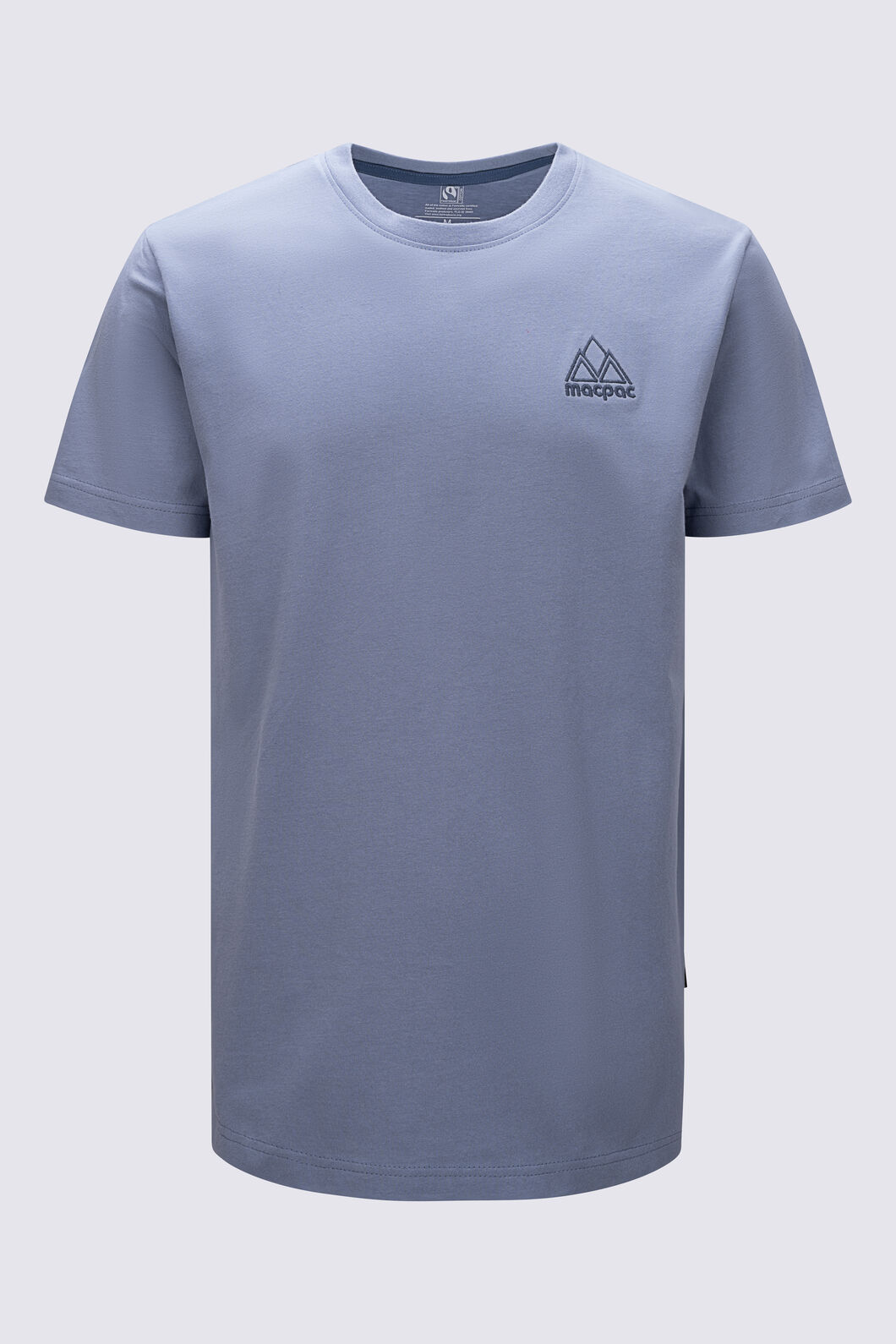 Macpac Men's Vintage Embroidered Fairtrade Organic Cotton Short Sleeve T-Shirt, Tradewinds, hi-res