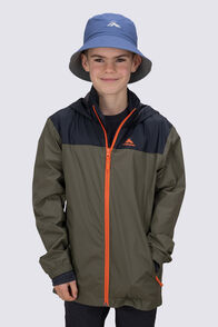Macpac Kids' Pack-It-Jacket, Black/Grape Leaf, hi-res