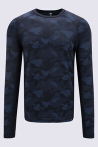 Macpac Men's Brunner Base Layer Long Sleeve Top, Naval Academy, hi-res