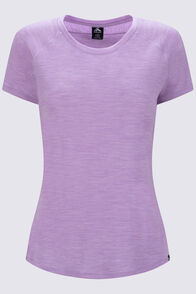 Macpac Women's Ella 180 Merino T-Shirt, Lupine Marle, hi-res