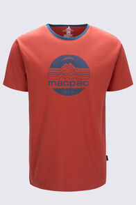 Macpac Retro Fairtrade Organic Cotton Tee — Men's, Barn Red, hi-res