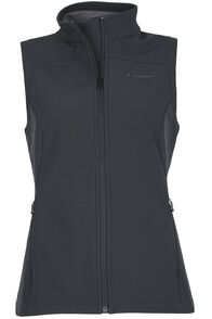 Macpac Sabre Softshell Vest — Women's, Black, hi-res