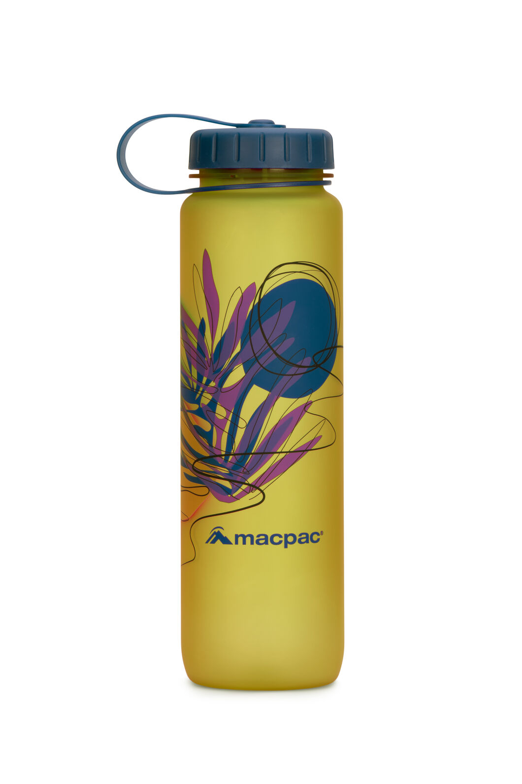 Macpac Soft Touch Water Bottle — 1L, Abstract Yellow, hi-res