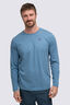 Macpac Men's Stamp Fairtrade Organic Long Sleeve T-Shirt, Captains Blue, hi-res