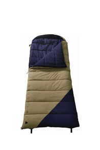 Wanderer Grand Macquarie Cotton Hooded Sleeping Bag, Khaki/Navy, hi-res