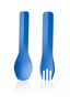 humangear GoBites Duo Fork and Spoon Set, Dark Blue, hi-res