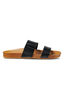 REEF® Women's Cushion Vista Slides, Black/Natural, hi-res