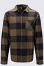 Macpac Men's Sutherland Flannel Shirt, Dark Olive Check, hi-res