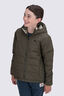Macpac Kids' Pulsar Alpha Hooded Insulated Jacket, Grape Leaf/Green Camo Print, hi-res