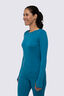 Macpac Women's 220 Merino Long Sleeve Top, Ocean Depths, hi-res