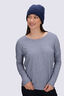 Macpac Women's Eva Long Sleeve T-Shirt, Baritone Blue Marle, hi-res