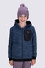 Macpac Kids&rsquo; Dune Reversible Wind Fleece, Black/Bering Sea Mountain prin, hi-res