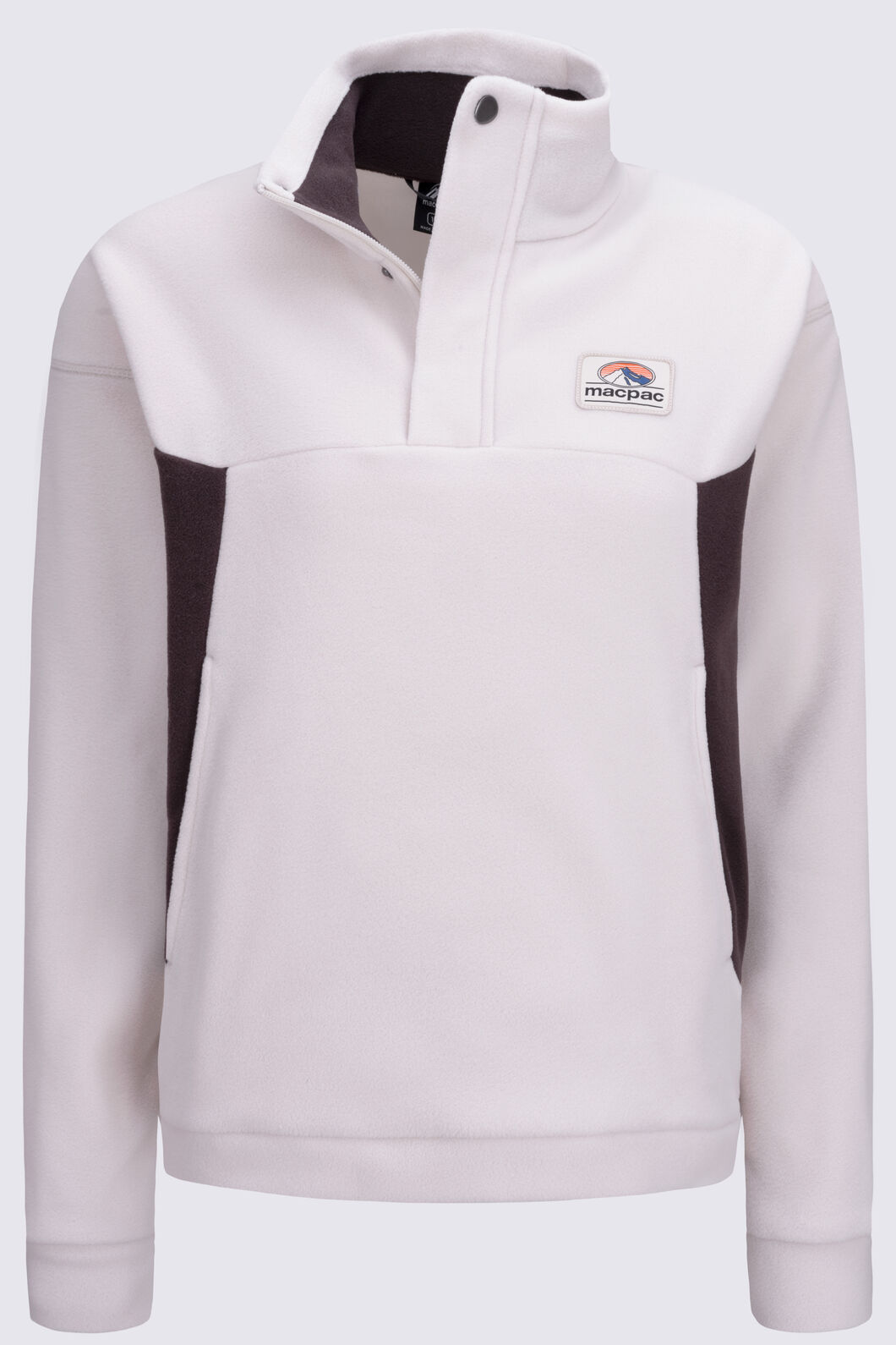 Macpac Women's Heritage Fleece Pullover, Moonbeam/Java, hi-res
