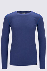 Macpac Kids' 220 Merino Long Sleeve Top, Skipper Blue, hi-res