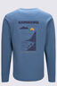 Macpac Men's Kahurangi NP Fairtrade Organic Cotton Long Sleeve T-Shirt, Captains Blue, hi-res