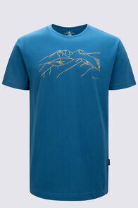 Macpac Men's Taylor Range Fairtrade Organic Cotton Short Sleeve T-Shirt, Moroccan Blue, hi-res