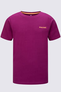 Macpac Kids' Whimsical Journey Fairtrade Organic Cotton Short Sleeve T-Shirt, Boysenberry, hi-res