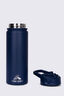 Macpac Insulated Wide Mouth Bottle with Straw Lid &mdash; 530ml, Navy, hi-res