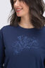 Macpac Women's Floral Long Sleeve T-Shirt, Naval Academy, hi-res