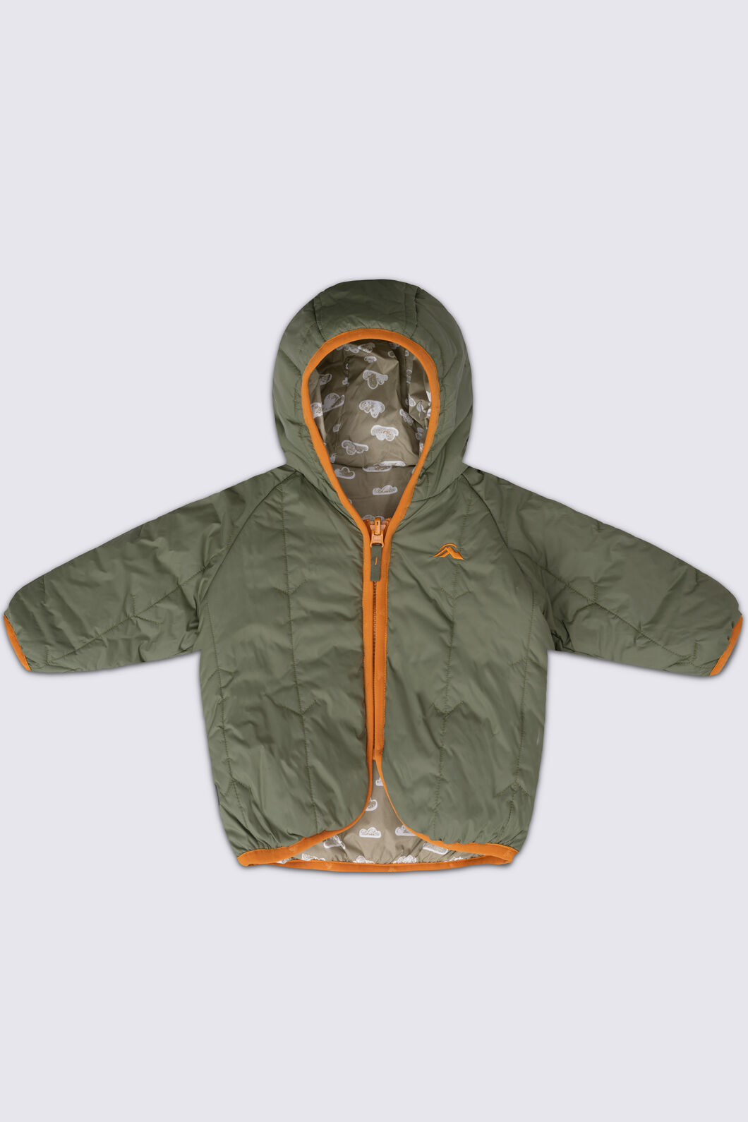 Macpac Baby Pulsar Hooded Insulated Jacket, Four Leaf Clover/Overland Trek, hi-res