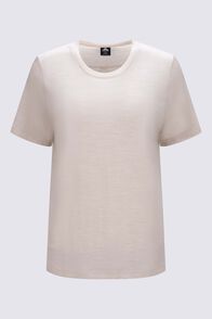 Macpac Women&rsquo;s Orton Merino Blend Short Sleeve Crew, French Oak Marle, hi-res