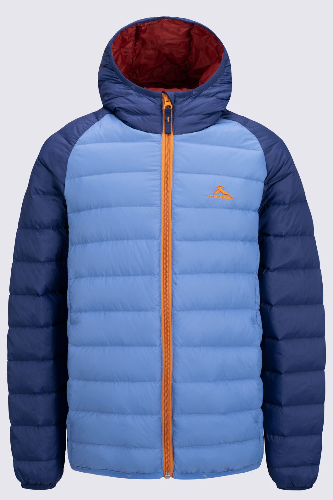 Macpac Kids' Uber Light Hooded Down Jacket, Medieval Blue, hi-res