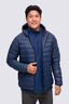 Macpac Men's Uber Light Hooded Down Jacket ♺, Insignia Blue/Baritone Blue, hi-res