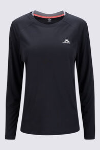 Macpac Women's Trail Long-Sleeve T-Shirt, Black/Smoked Pearl, hi-res