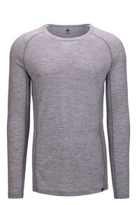 Macpac Men's 150 Merino Long Sleeve Top, Light Grey Marle, hi-res