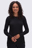 Macpac Women's Geothermal Long Sleeve Top, Black, hi-res