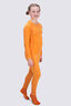 Macpac Kids' Geothermal Long Sleeve Top, Tangerine, hi-res