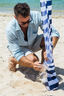 CoolCabanas Beach Shelter, Blue/White Stripe, hi-res