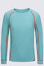 Macpac Kids' Geothermal Long Sleeve Top, Pool Blue, hi-res