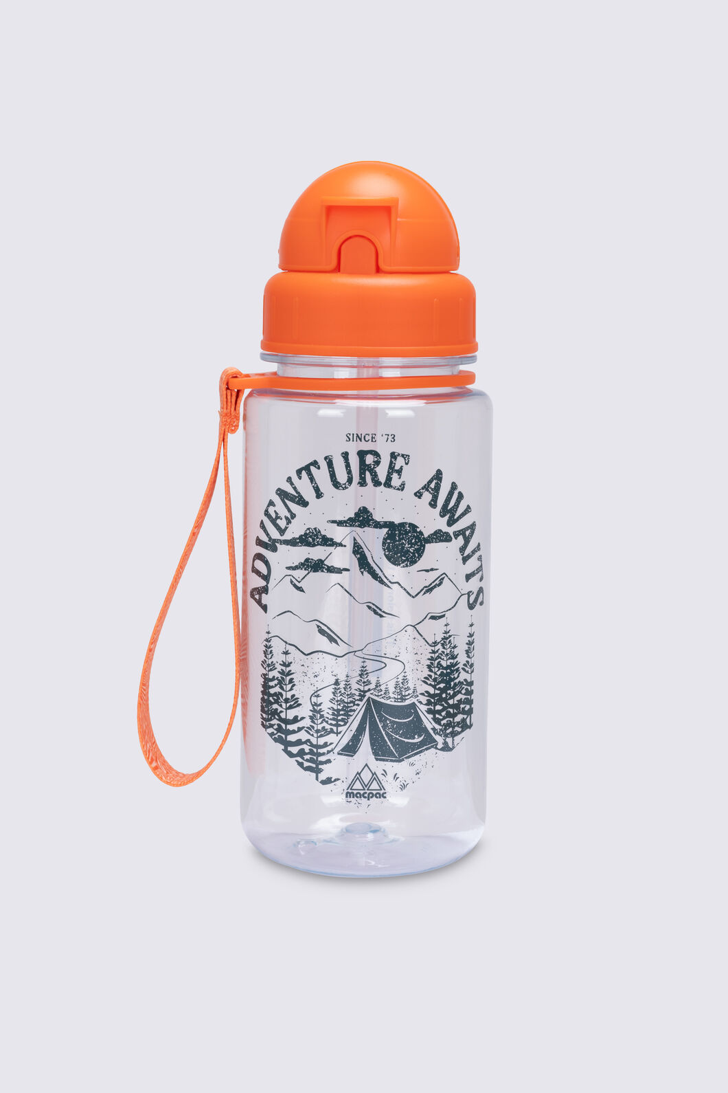 Macpac Kids' Water Bottle &mdash; 400ml, Adventure Awaits Surf Spray/Or, hi-res