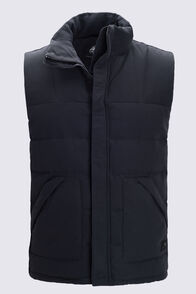 Macpac Men's Station Down Vest, Black, hi-res