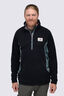 Macpac Men&rsquo;s Heritage Fleece Pullover, Black/North Atlantic, hi-res
