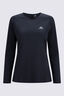 Macpac Women's Cass Long-Sleeve T-Shirt, BLACK MARLE, hi-res