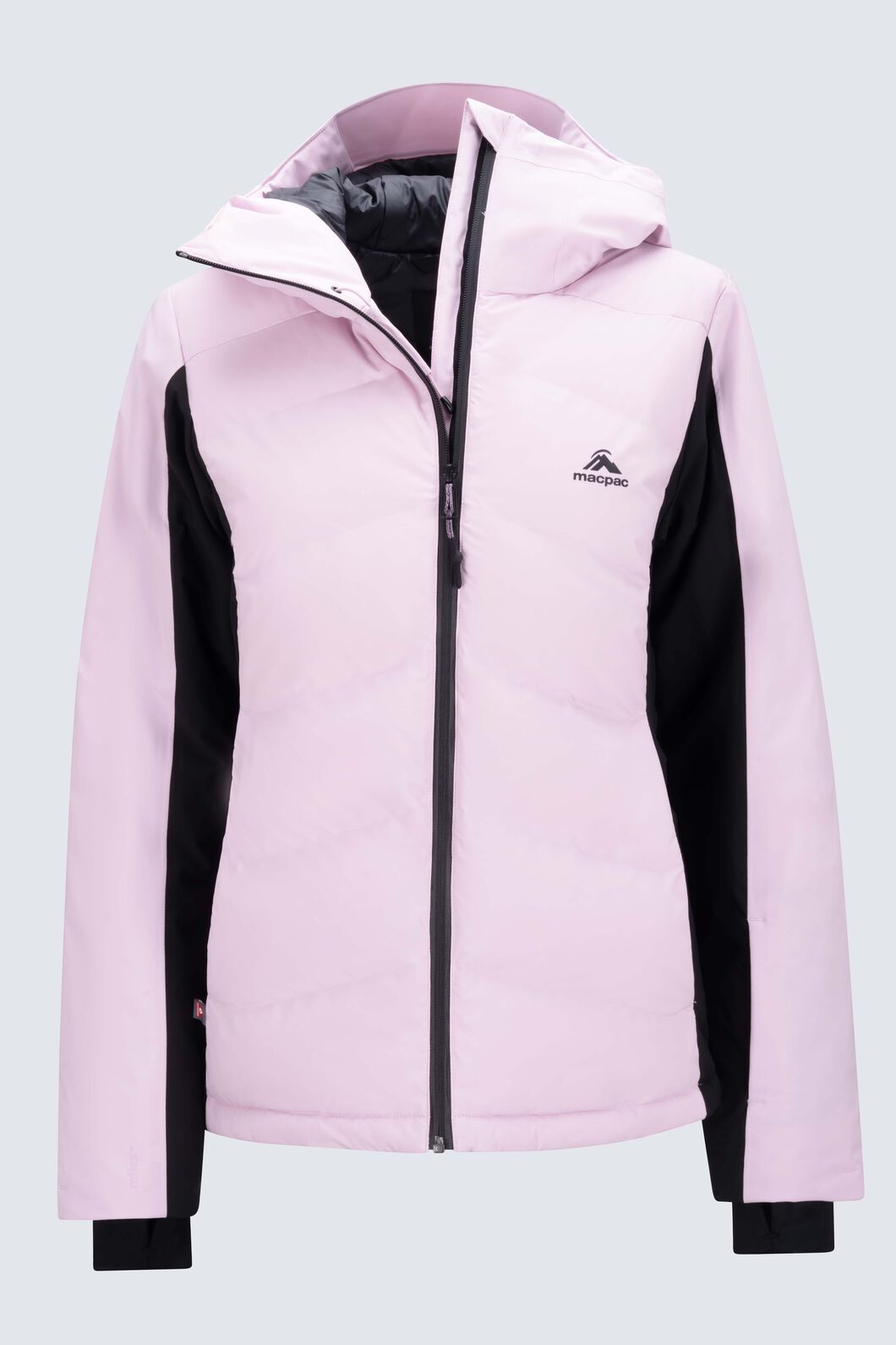 Macpac Women's Carve Ski Jacket, Black/Festival Bloom, hi-res