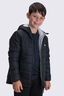 Macpac Kids' Pulsar Alpha Hooded Insulated Jacket, Oyster Mushroom/Black, hi-res
