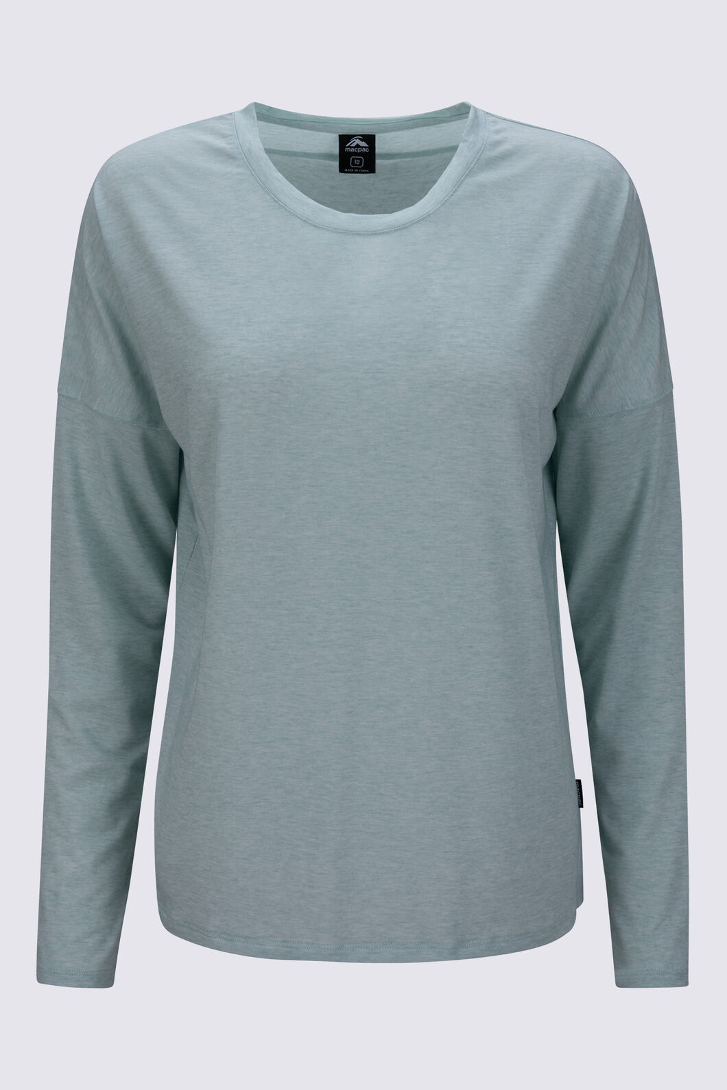 Macpac Women's Eva Long Sleeve T-Shirt, Surf Spray Marle, hi-res