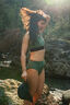 Macpac Women's Reversible High-Waisted Bikini Bottoms, Black/Duck Green, hi-res
